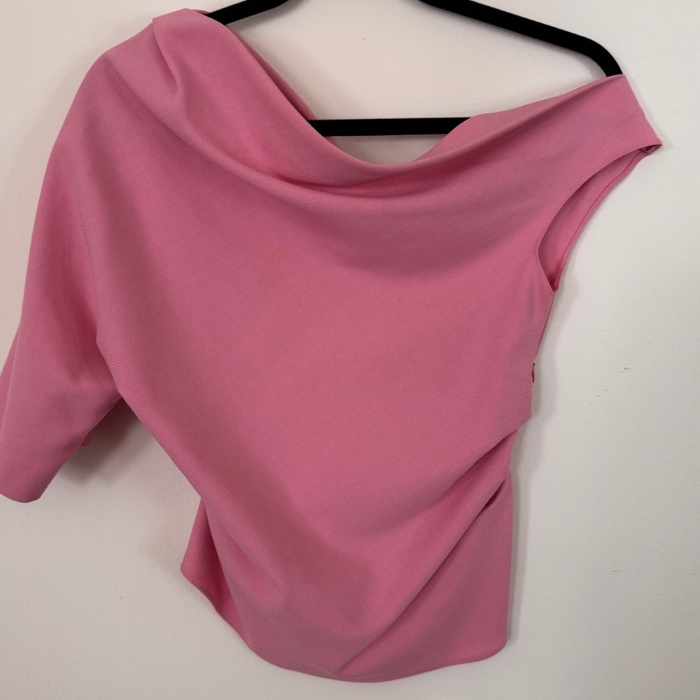 Zara Pink Off-Shoulder Blouse